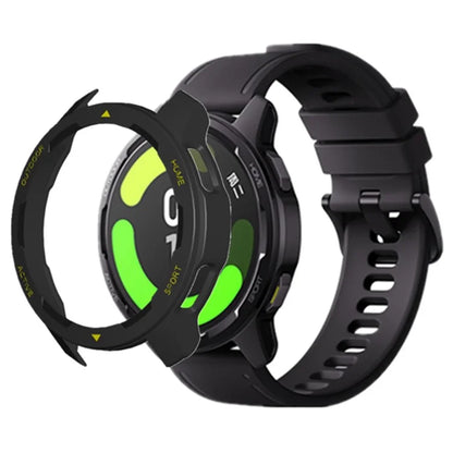 For Xiaomi Watch S1 Active / Watch Color 2 Protective Cover Hard PC Watch Case Hollow Frame+Yellow