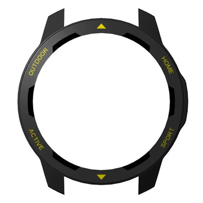 For Xiaomi Watch S1 Active / Watch Color 2 Protective Cover Hard PC Watch Case Hollow Frame+Yellow