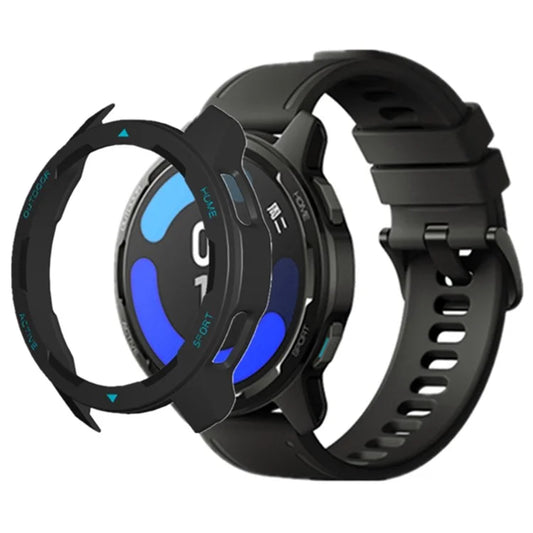 For Xiaomi Watch S1 Active / Watch Color 2 Protective Cover Hard PC Watch Case Hollow Frame+Blue