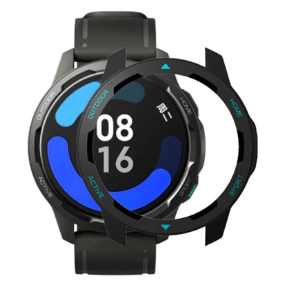 For Xiaomi Watch S1 Active / Watch Color 2 Protective Cover Hard PC Watch Case Hollow Frame+Blue