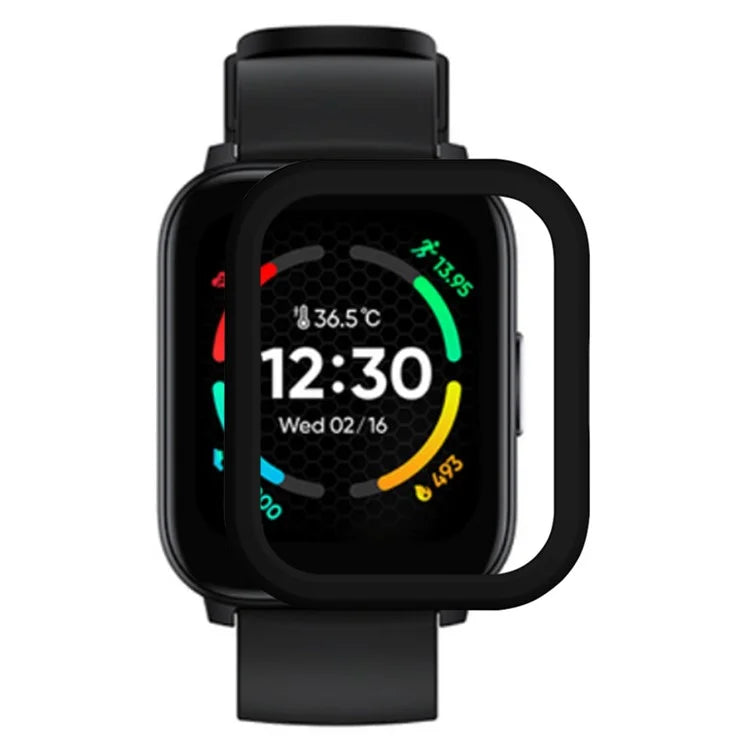 For Realme TechLife Watch S100 Hard PC Edge Protector Hollow Frame Watch Case