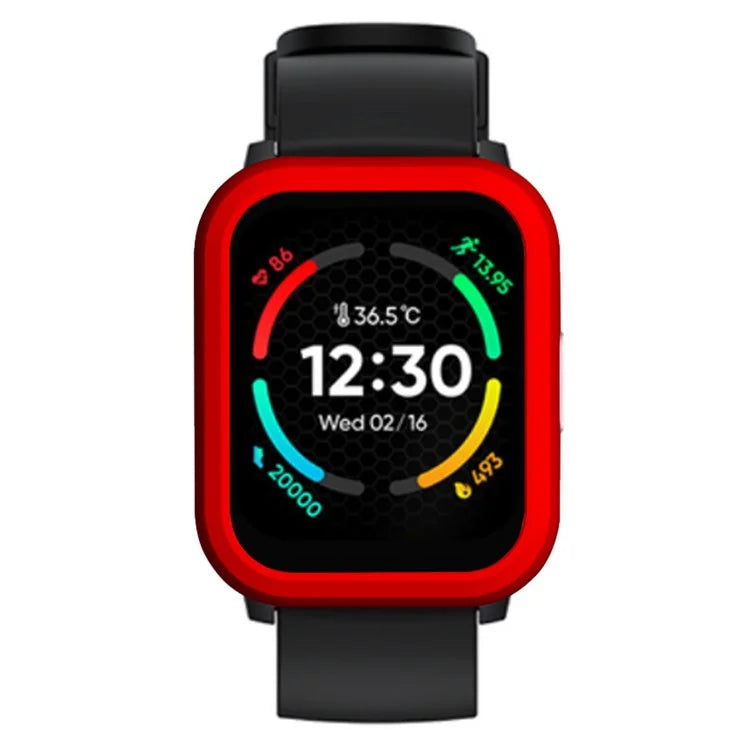 For Realme TechLife Watch S100 Hard PC Edge Protector Hollow Frame Watch Case