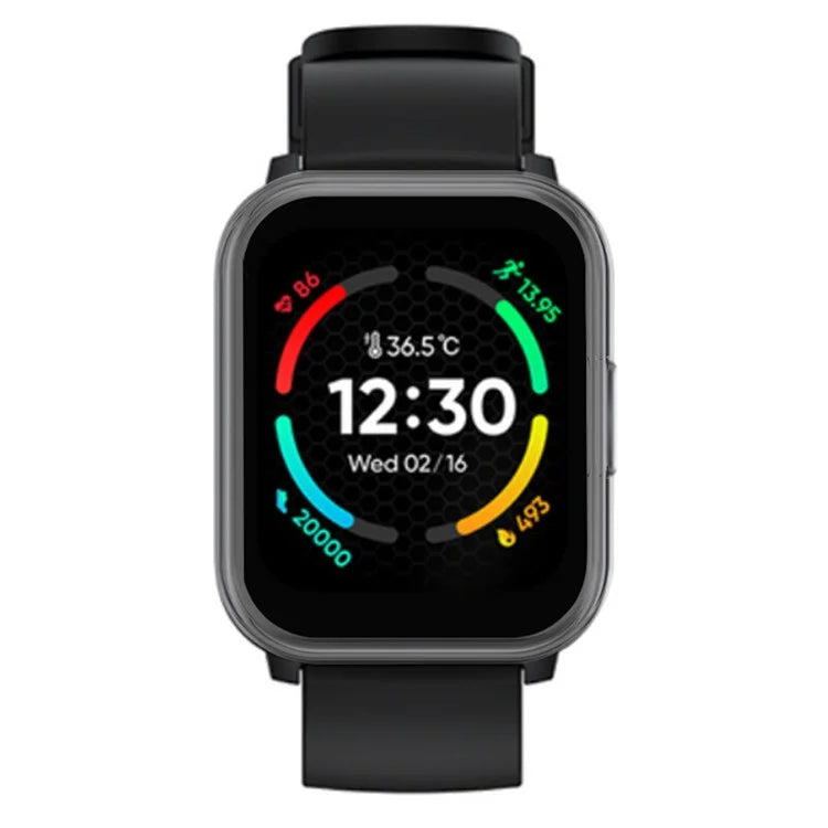 For Realme TechLife Watch S100 Hard PC Edge Protector Hollow Frame Watch Case