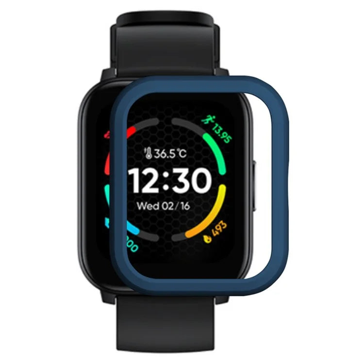 For Realme TechLife Watch S100 Hard PC Edge Protector Hollow Frame Watch Case