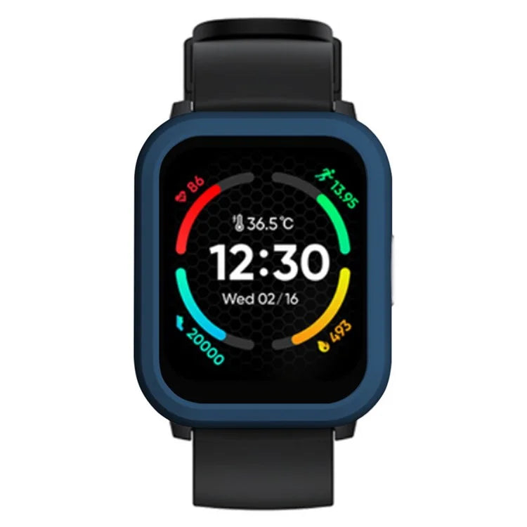 For Realme TechLife Watch S100 Hard PC Edge Protector Hollow Frame Watch Case