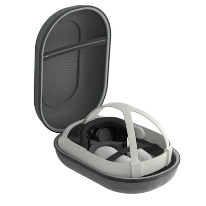 AL-Q022 For Meta Quest 3 VR Headset Carrying Case EVA+Polyester Portable Storage Bag