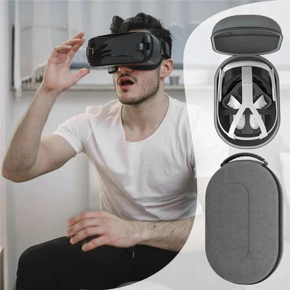 AL-Q022 For Meta Quest 3 VR Headset Carrying Case EVA+Polyester Portable Storage Bag