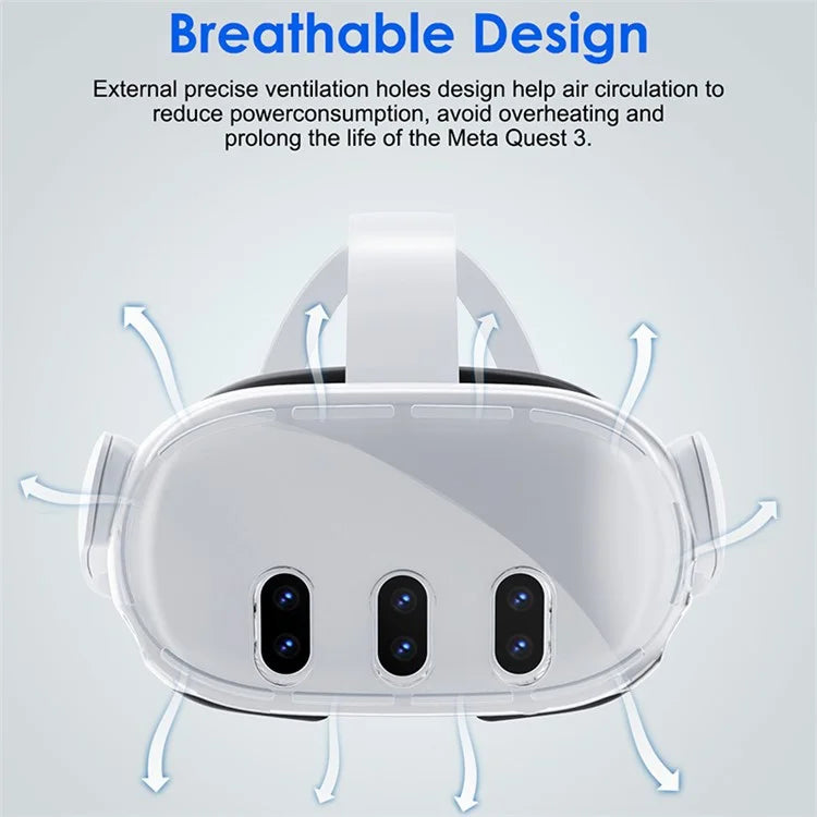 AOLION AL-Q113 For Meta Quest 3 Anti-scratch Shell VR Headset Hard PC Protective Case