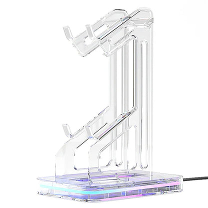 AOLION AL-XB2313 For PS4 / PS5 / Xbox Double Layers Console Rack Game Controller Holder with 2 USB Ports