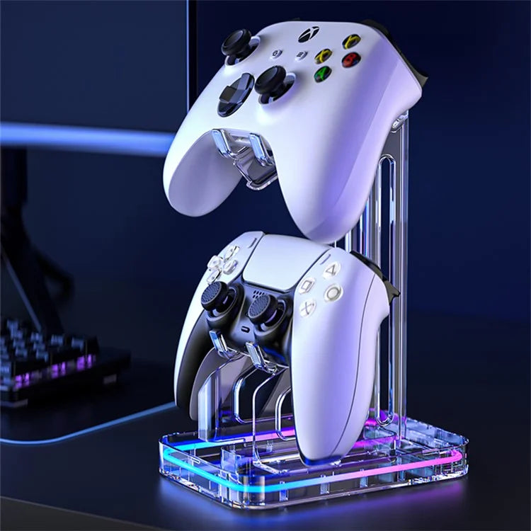 AOLION AL-XB2313 For PS4 / PS5 / Xbox Double Layers Console Rack Game Controller Holder with 2 USB Ports