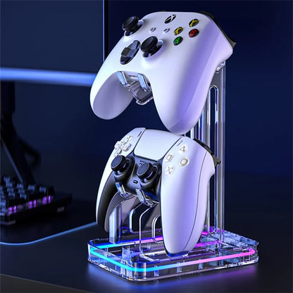AOLION AL-XB2313 For PS4 / PS5 / Xbox Double Layers Console Rack Game Controller Holder with 2 USB Ports