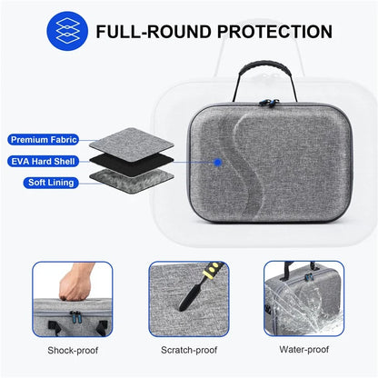 DEVASO Upgraded Version For Meta Quest 3 VR Glasses Storage Bag Nylon Carrying Case with Shoulder Strap