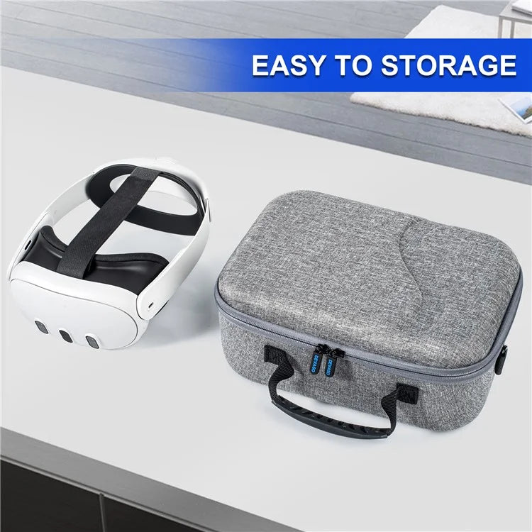 DEVASO Upgraded Version For Meta Quest 3 VR Glasses Storage Bag Nylon Carrying Case with Shoulder Strap