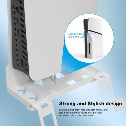 JYS P5177 For PlayStation PS5 Slim Wall Mount Bracket Controller Charger Headset Hanging Bracket