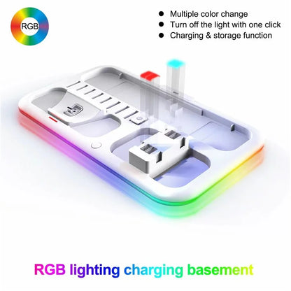 HONCAM DZ601 RGB Light Charging Station for Nintendo Switch Game Console / Controller Heat Dissipation Charging Dock Stand