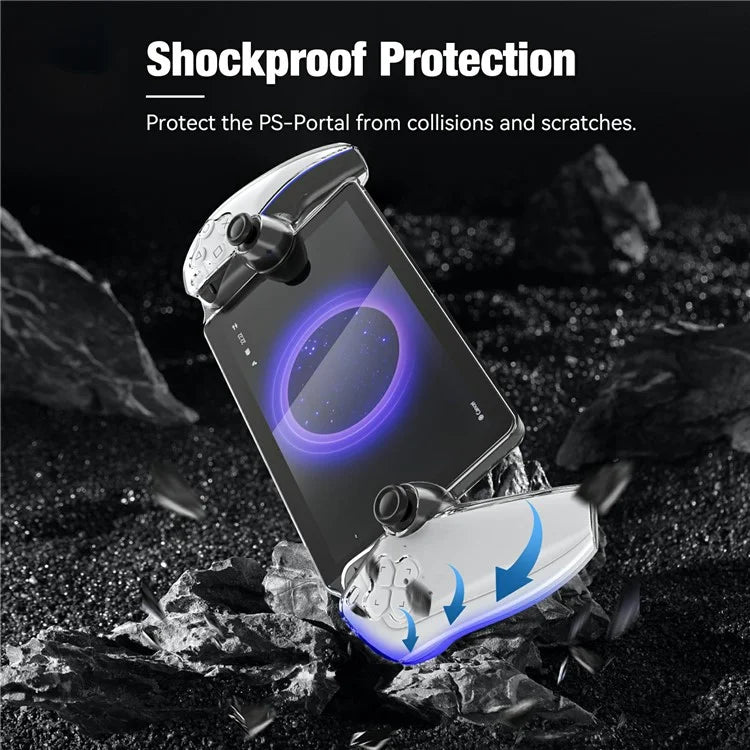 JYS P5187 For PS5 Portal Game Controller Crystal Clear Anti-Scratch PC Protective Case