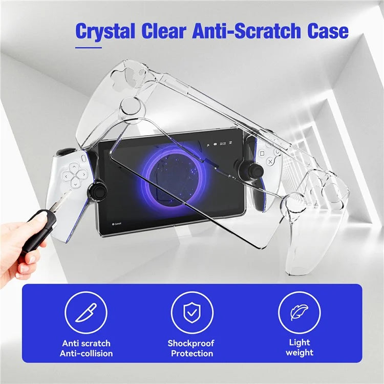 JYS P5187 For PS5 Portal Game Controller Crystal Clear Anti-Scratch PC Protective Case