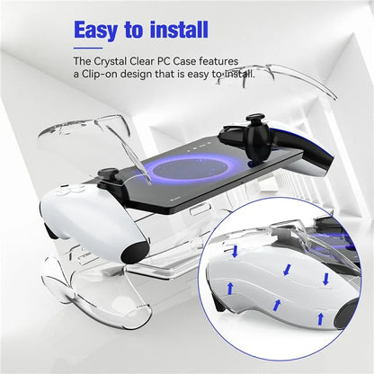 JYS P5187 For PS5 Portal Game Controller Crystal Clear Anti-Scratch PC Protective Case