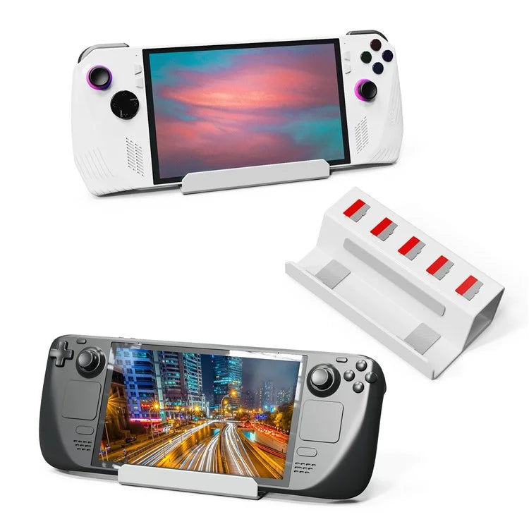 JYS RA003 Display Stand for Nintendo Switch  /  Steam Deck  /  ROG Ally Game Controller Desk Bracket with Memory Card Slot