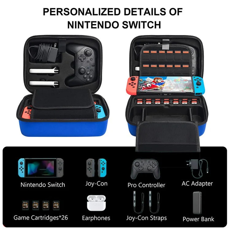 DEVASO Storage Bag for Nintendo Switch / OLED Gamepad Controller PU Leather Carrying Case