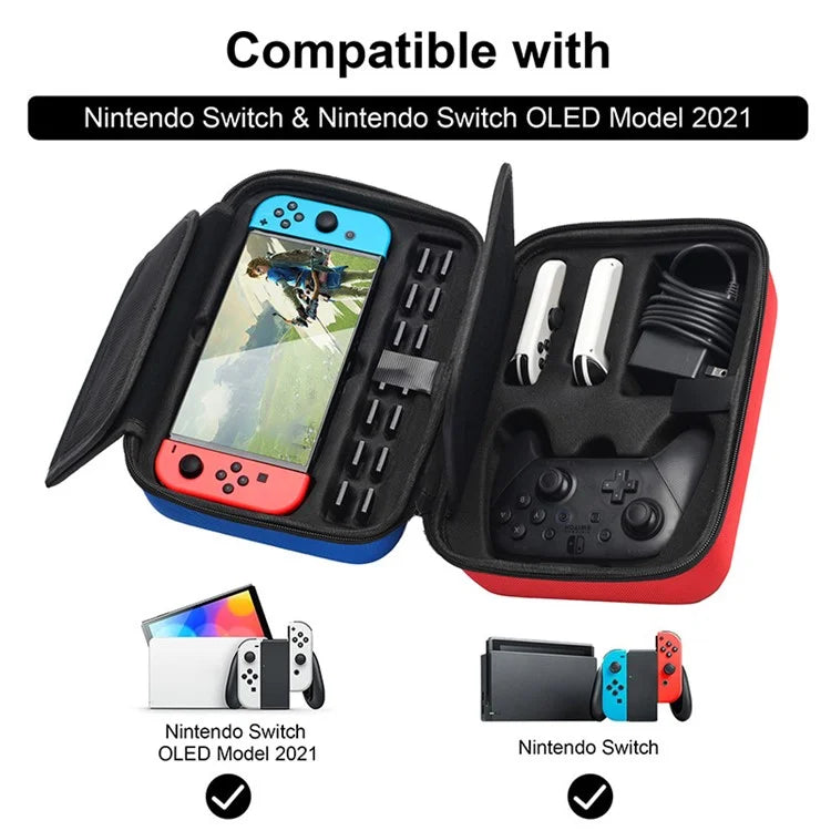 DEVASO Storage Bag for Nintendo Switch / OLED Gamepad Controller PU Leather Carrying Case
