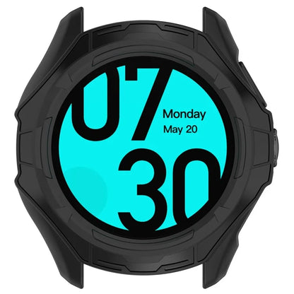 For TicWatch Pro 5 Shockproof TPU Watch Frame Case Half-Wrapped Smartwatch Protector