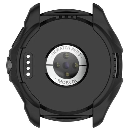 For TicWatch Pro 5 Shockproof TPU Watch Frame Case Half-Wrapped Smartwatch Protector