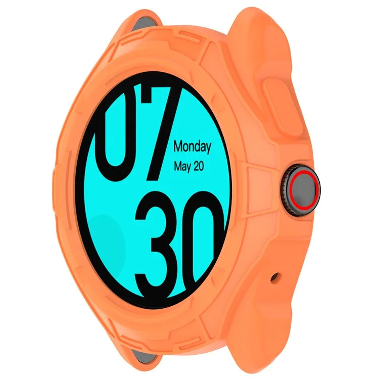 For TicWatch Pro 5 Shockproof TPU Watch Frame Case Half-Wrapped Smartwatch Protector