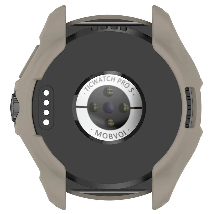 For TicWatch Pro 5 Shockproof TPU Watch Frame Case Half-Wrapped Smartwatch Protector