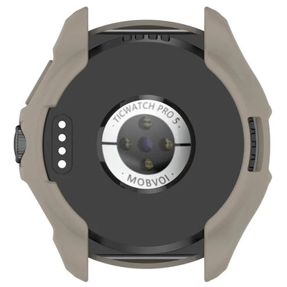 For TicWatch Pro 5 Shockproof TPU Watch Frame Case Half-Wrapped Smartwatch Protector