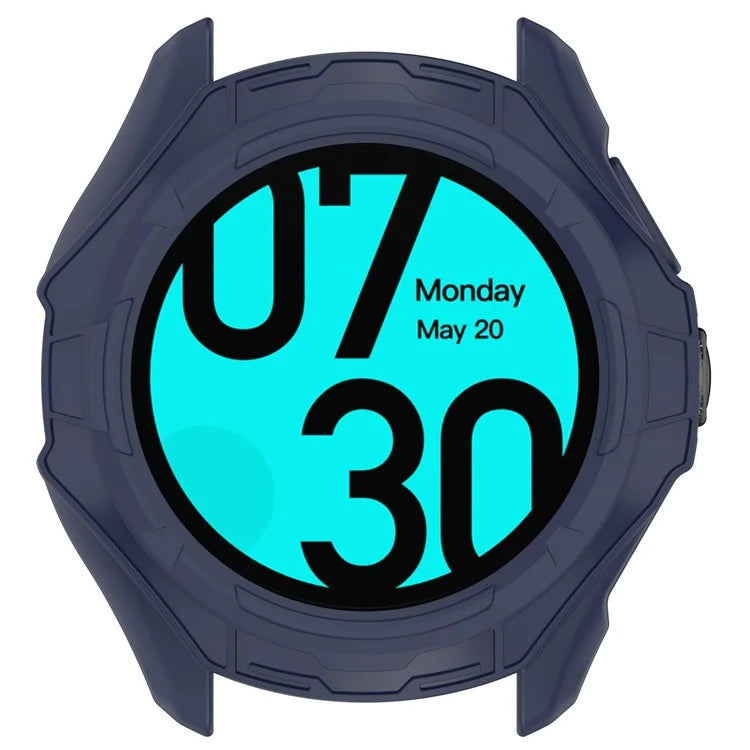 For TicWatch Pro 5 Shockproof TPU Watch Frame Case Half-Wrapped Smartwatch Protector