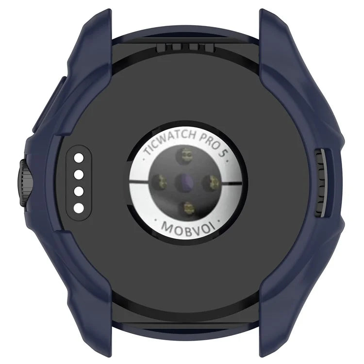 For TicWatch Pro 5 Shockproof TPU Watch Frame Case Half-Wrapped Smartwatch Protector