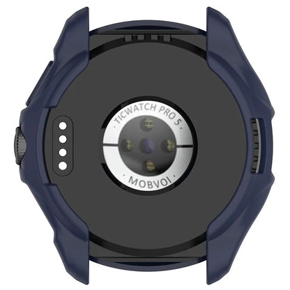 For TicWatch Pro 5 Shockproof TPU Watch Frame Case Half-Wrapped Smartwatch Protector