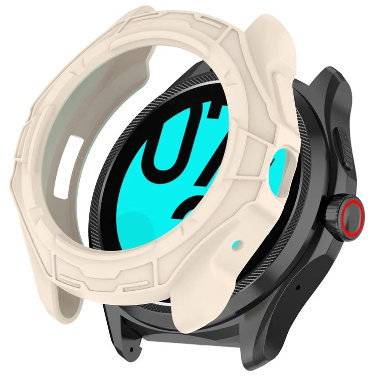 For TicWatch Pro 5 Shockproof TPU Watch Frame Case Half-Wrapped Smartwatch Protector