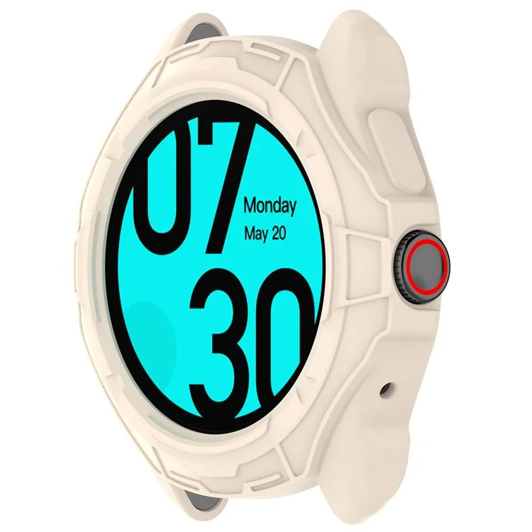 For TicWatch Pro 5 Shockproof TPU Watch Frame Case Half-Wrapped Smartwatch Protector