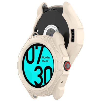 For TicWatch Pro 5 Shockproof TPU Watch Frame Case Half-Wrapped Smartwatch Protector
