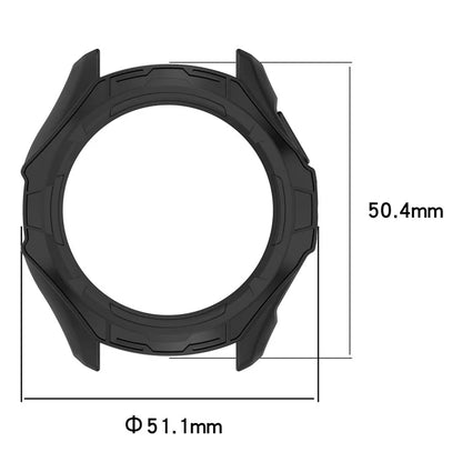 For TicWatch Pro 5 Shockproof TPU Watch Frame Case Half-Wrapped Smartwatch Protector