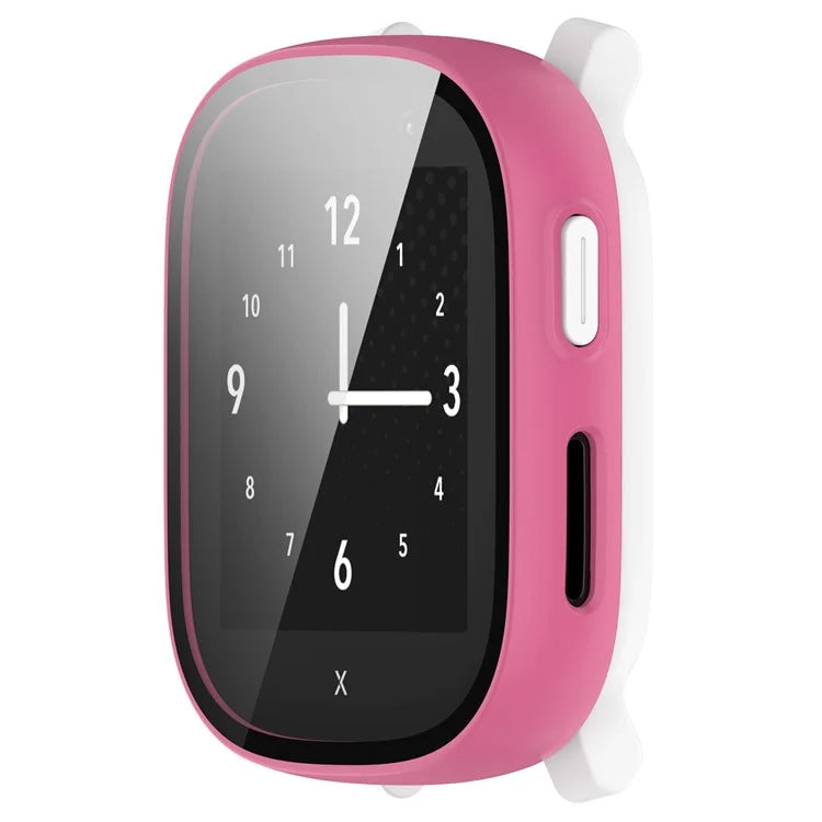 Hard PC Cover for Xplora X6 Play Watch Case with Tempered Glass Screen Protector