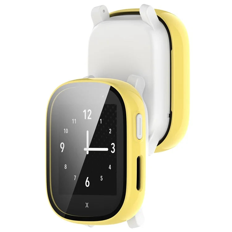 Hard PC Cover for Xplora X6 Play Watch Case with Tempered Glass Screen Protector
