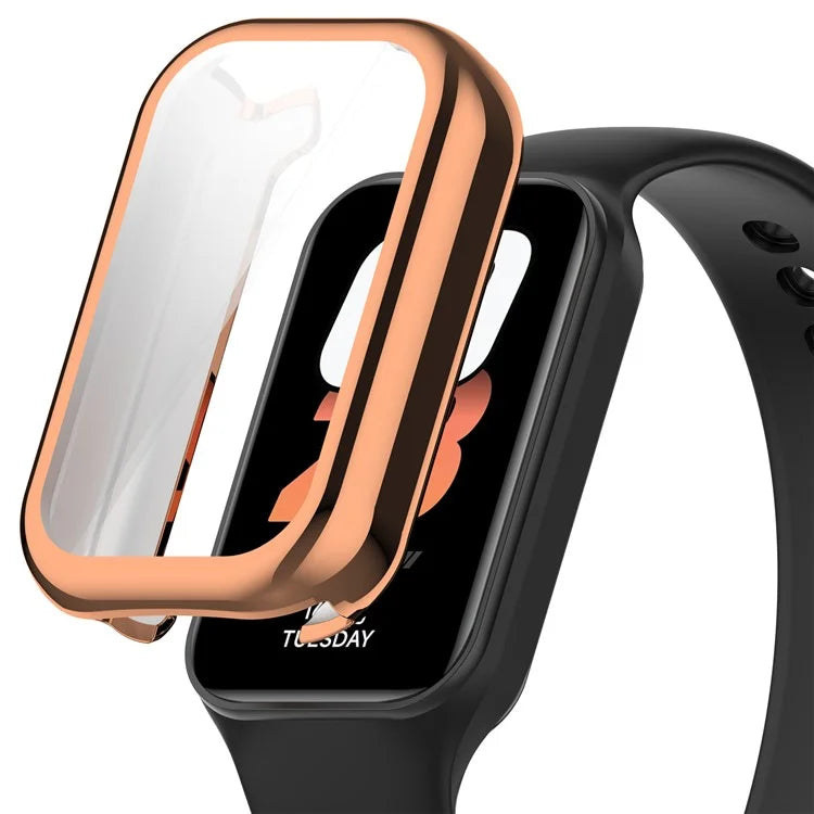 For Xiaomi Smart Band 8 Active / Redmi Band 2 TPU Watch Case Electroplating Frame Cover