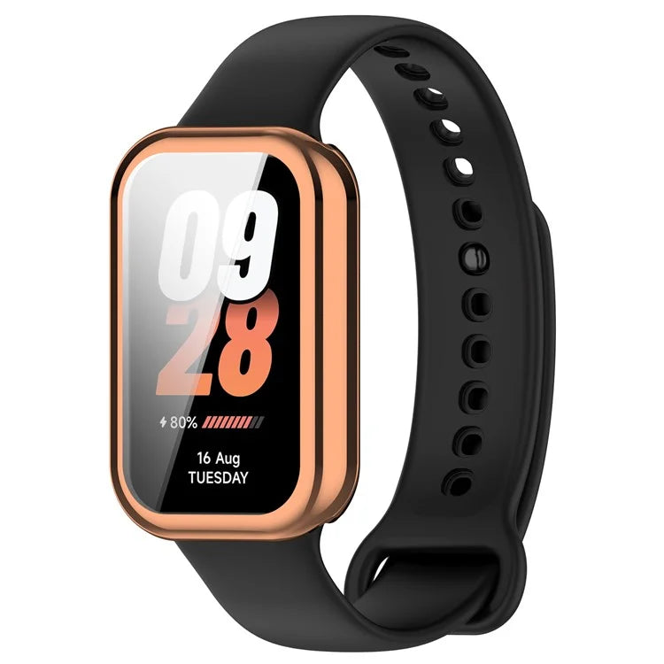 For Xiaomi Smart Band 8 Active / Redmi Band 2 TPU Watch Case Electroplating Frame Cover
