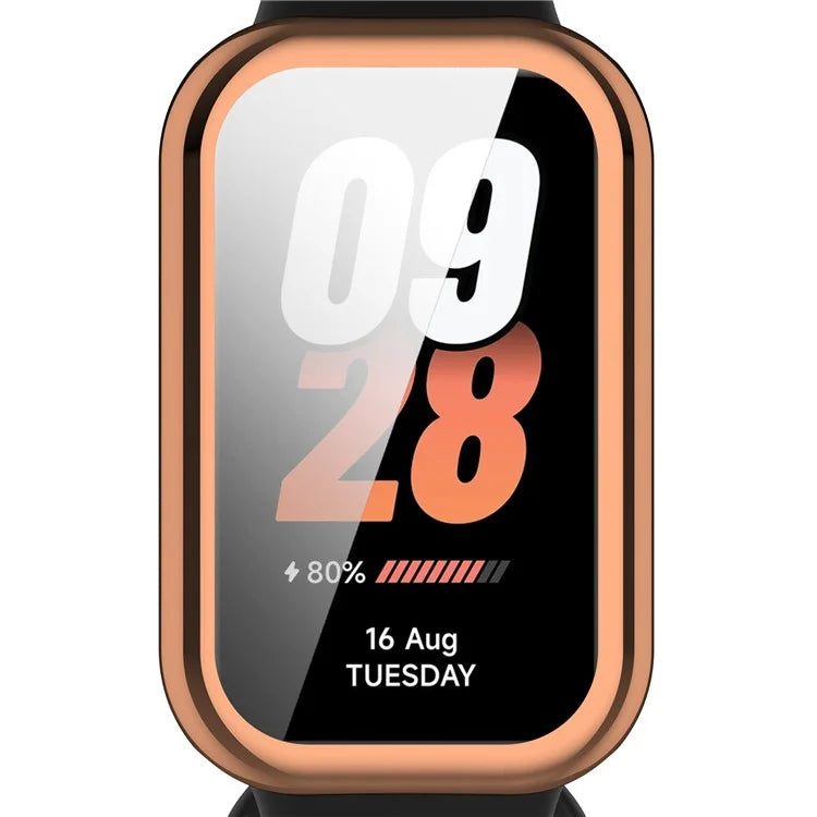 For Xiaomi Smart Band 8 Active / Redmi Band 2 TPU Watch Case Electroplating Frame Cover