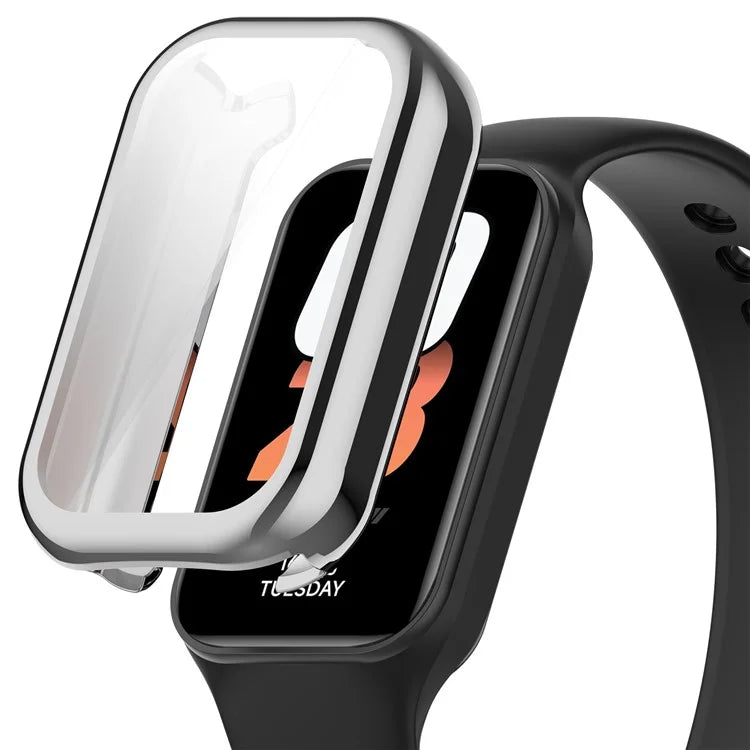For Xiaomi Smart Band 8 Active / Redmi Band 2 TPU Watch Case Electroplating Frame Cover