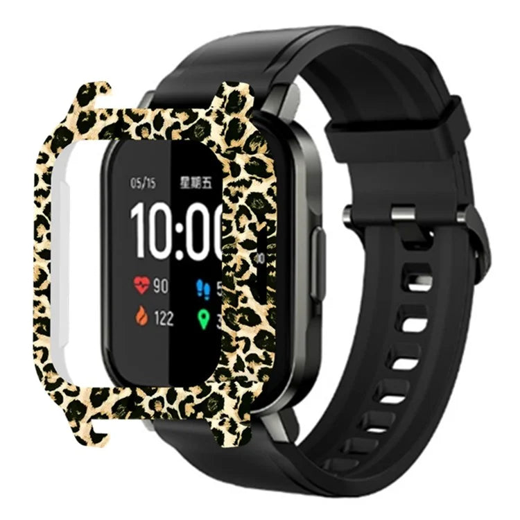 For Haylou Solar LS02 Watch Protective Case PC Pattern Printed Slim-Fit Frame Cover