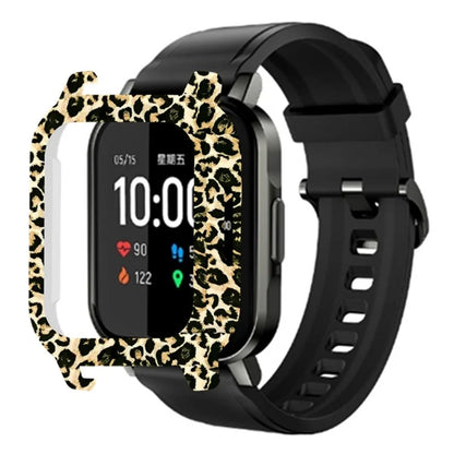 For Haylou Solar LS02 Watch Protective Case PC Pattern Printed Slim-Fit Frame Cover