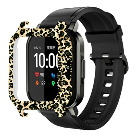For Haylou Solar LS02 Watch Protective Case PC Pattern Printed Slim-Fit Frame Cover