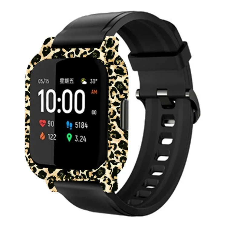 For Haylou Solar LS02 Watch Protective Case PC Pattern Printed Slim-Fit Frame Cover