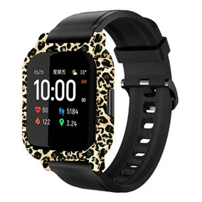 For Haylou Solar LS02 Watch Protective Case PC Pattern Printed Slim-Fit Frame Cover