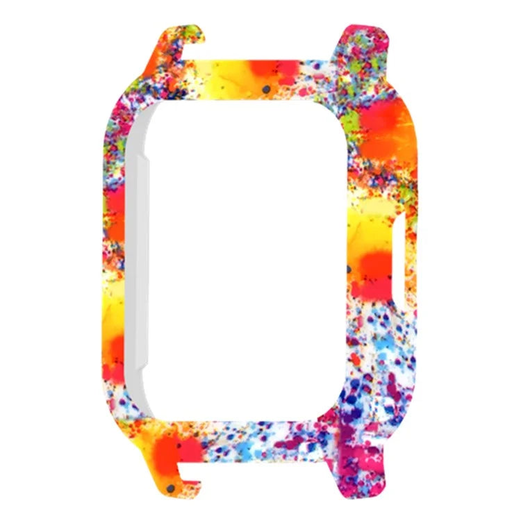 For Haylou Solar LS02 Watch Protective Case PC Pattern Printed Slim-Fit Frame Cover