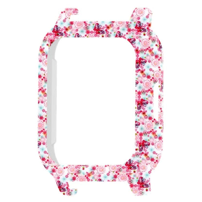 For Haylou Solar LS02 Watch Protective Case PC Pattern Printed Slim-Fit Frame Cover